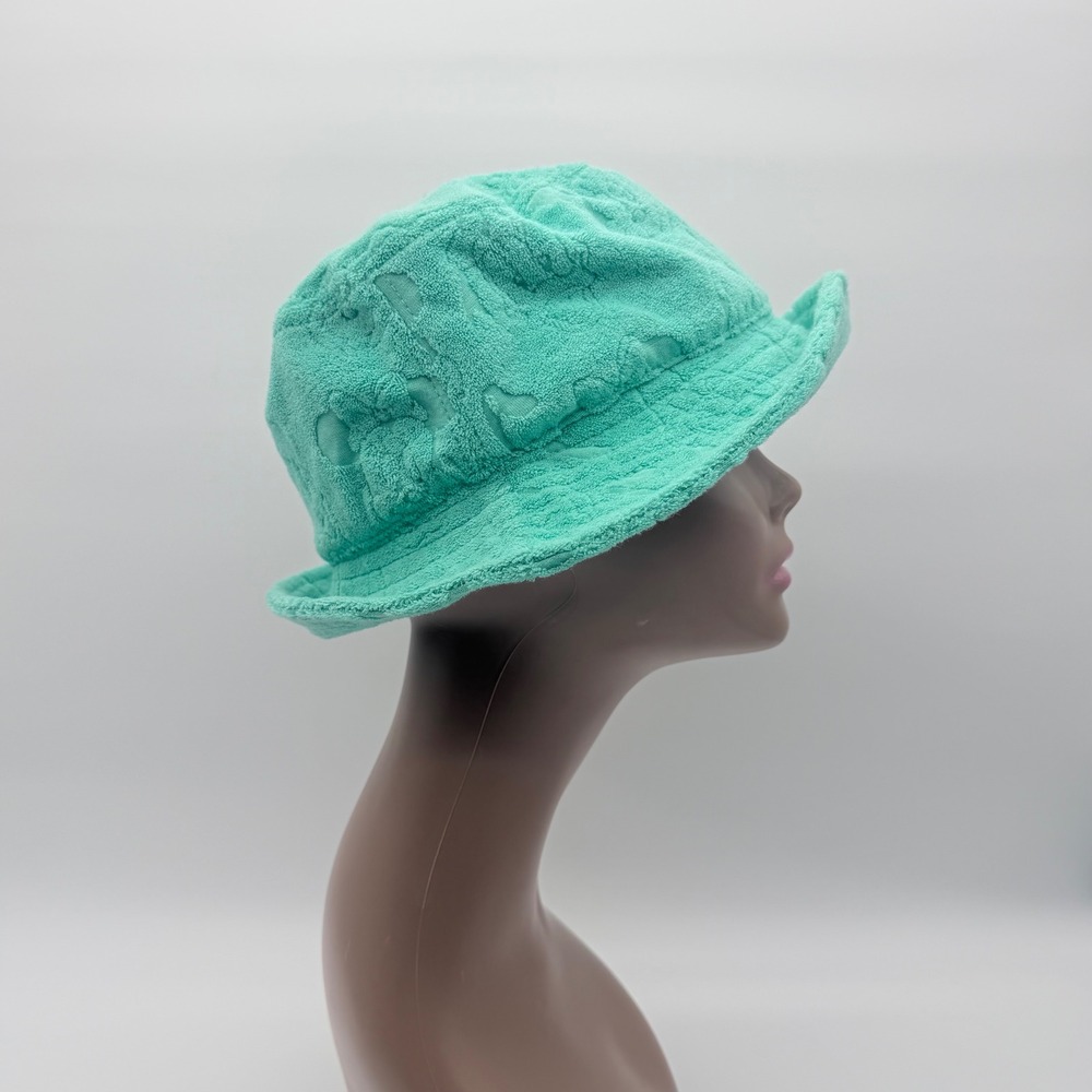 Disney Mickey & Friends Terry Cloth Bucket Hat Aqua Green One‎ Size